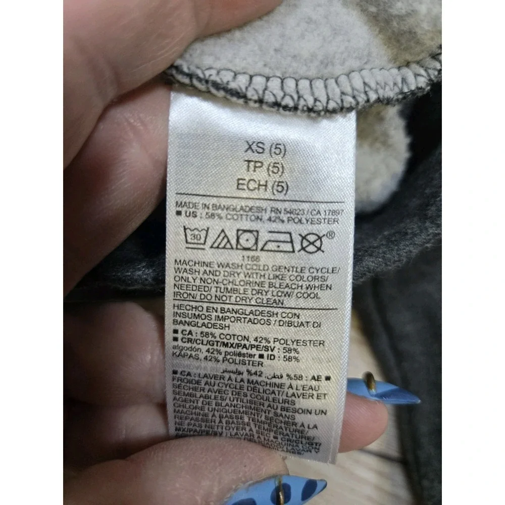 Old Navy‎ Boy's Full Zip Hooded Sweatshirt Size XS (5) Charcoal Gray
